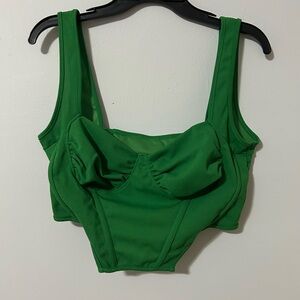 SHEIN Emerald Green Crop Top